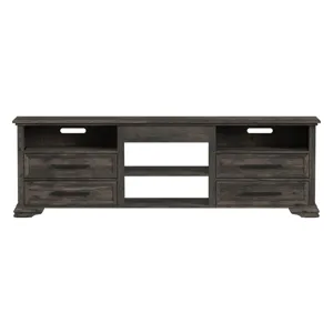 Park Ridge 82\'\' TV Console without Fireplace Insert in Charcoal