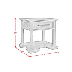 Park Ridge End Table in Charcoal