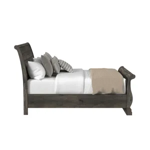 Park Ridge Full Sleigh Storage Bed in Charcoal