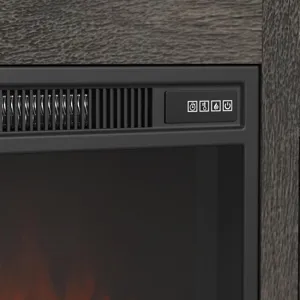 Park Ridge KIT - 71\'\' TV Console with Fireplace Insert in Charcoal