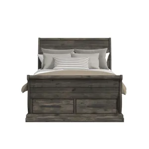 Park Ridge Full Sleigh Storage Bed in Charcoal