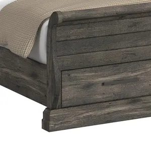 Park Ridge Full Sleigh Storage Bed in Charcoal