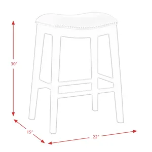 Parkside 30\'\' Barstool - Linen / Dark Wash