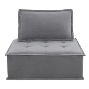 Paxton Armless Chair In Columbia Charcoal
