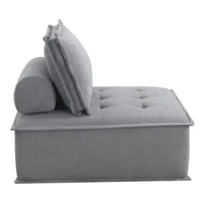 Paxton Armless Chair In Columbia Charcoal