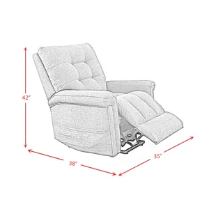 Pecos Power Motion Lift Chair in 15337-2 Ribbit Charcoal