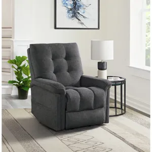 Pecos Power Motion Lift Chair in Ribbit Charcoal (WW)