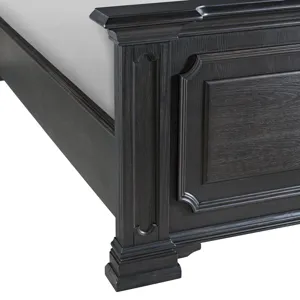 Kings Court Black 4PC Set w/Queen Bed and NS