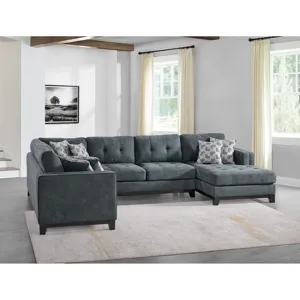 Wyatt Kymberly Navy Sectional 3PC Set