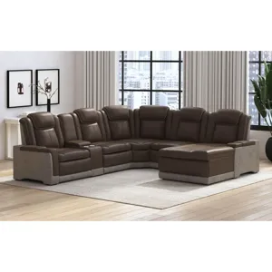 Lantana Rocky Brown/GreySectional 6PC Set - (3)P2