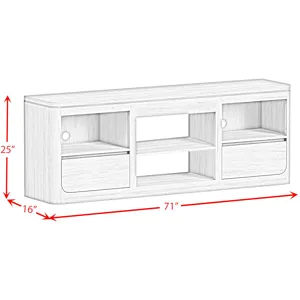 Rosalie Natural 3PC Set w/71" TV Console