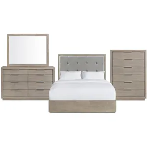 Arcadia Grey 4PC Set w/Queen Bed and CH