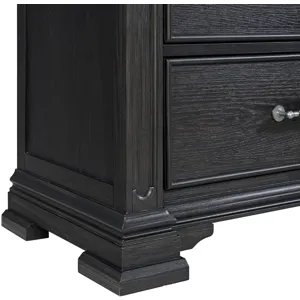 Kings Court Black 4PC Set w/Queen Bed and NS