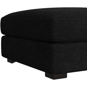 Arizona Steno Black Sectional 6PC Set & Ottoman