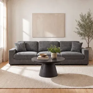 Arizona Steno Charcoal 3PC Sectional Set