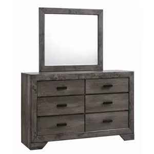 Nathan Grey Oak 4PC Queen Set w/CH