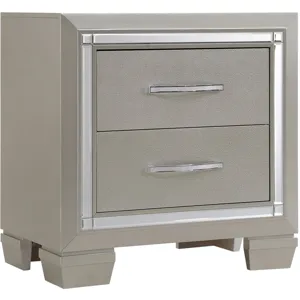 Platinum Champagne 5PC Set w/Queen Storage Bed