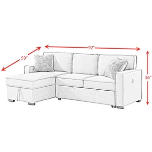 Caracas Palmer Grey 2PC Sectional
