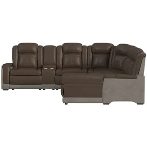 Lantana Rocky Brown/GreySectional 6PC Set - (3)P2