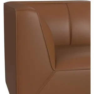 Blake Pebble Tan Sectional 5PC Set & Ottoman