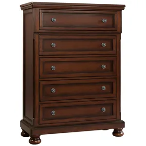 Kingston Cherry Brown 5PC Set w/Queen Storage FB Bed