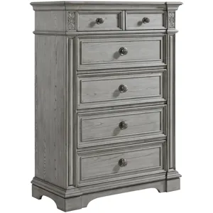 Glenmore Aged Grey 4PC Set w/Queen Bed & CH