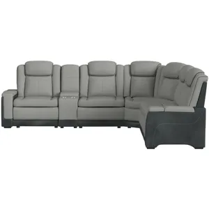 Lantana Rocky Cement/CharcoalSectional 6PC Set - (3)P2