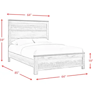 Millers Cove Grey 3PC Set w/Queen Bed