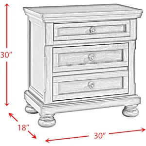 Kingston Cherry Brown 4PC Set w/Queen Storage FB Bed with NS