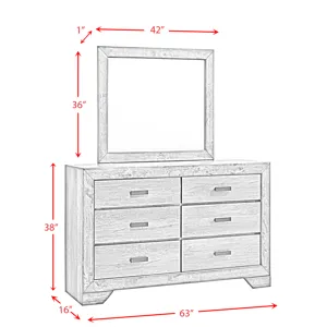 Nathan Grey Oak 4PC Queen Set w/CH