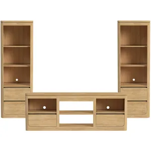 Rosalie Natural 3PC Set w/71" TV Console