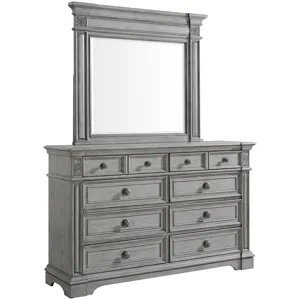 Glenmore Aged Grey 4PC Set w/Queen Bed & CH