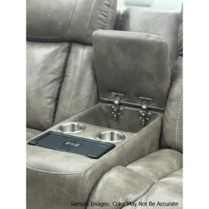 Phantom Leather Gel Grey Sectional 7PC Set- 3PP