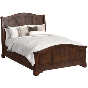 Cameron Cherry 3PC Set w/Queen Sleigh Headboard & Low Panel Footboard