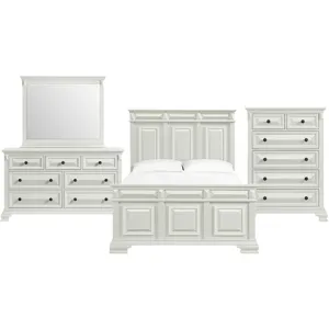 Bridgestone Antique White 4PC Queen Set w/CH