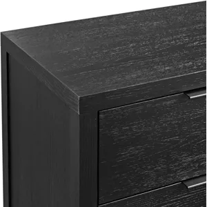Island Black 4PC Queen Set w/CH