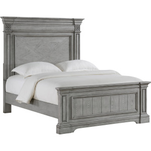 Glenmore Aged Grey 4PC Set w/Queen Bed & CH