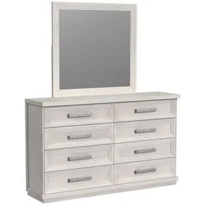 Avalanche Antique White 4PC Set w/Queen Storage Bed & CH