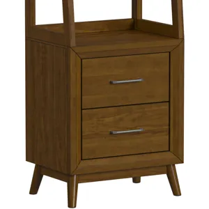 Santa Barbara Walnut 6PC Set w/60" TV Console with Fireplace Insert (Ships in 6 Boxes)