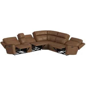 Mustang Aline Butternut Sectional 6PC Set - (3)P2