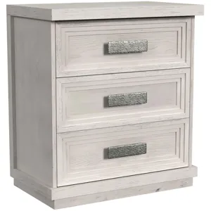 Avalanche Antique White 4PC Set w/Queen Storage Bed & NS