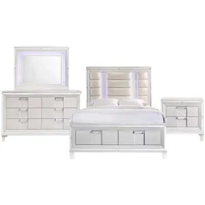 Twenty Nine White 4PC Queen Set w/NS