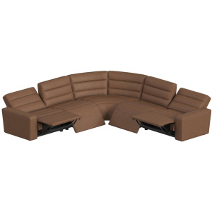 Portia Bozeman PU Saddle Sectional 5PC Set - (3)P
