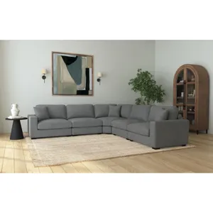 Arizona Steno Charcoal 5PC Sectional Set