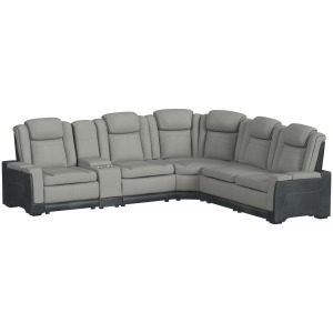 Lantana Rocky Cement/CharcoalSectional 6PC Set - (3)P2