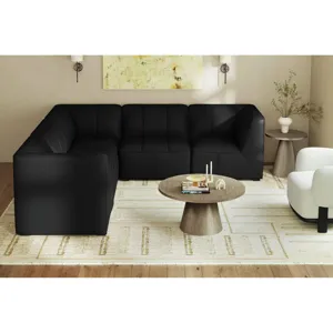 Blake Pebble Black Sectional 5PC Set