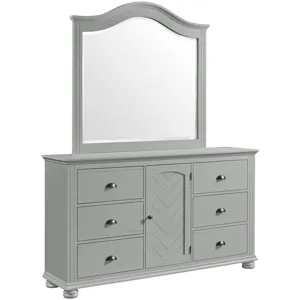 Kona Grey 4PC Set w/Queen Panel Bed & CH