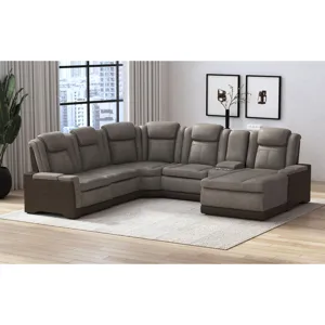 Lantana Rocky Grey/BrownSectional 6PC Set - (3)P2
