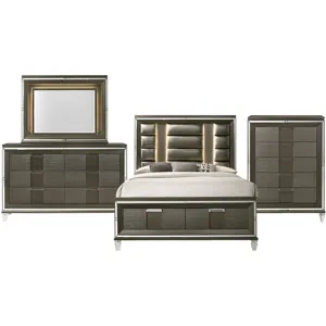 Twenty Nine Copper 4PC Set w/Queen Bed with CH