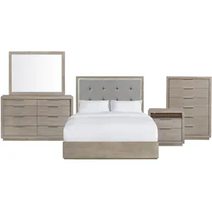 Arcadia Grey 5PC Set w/Queen Bed